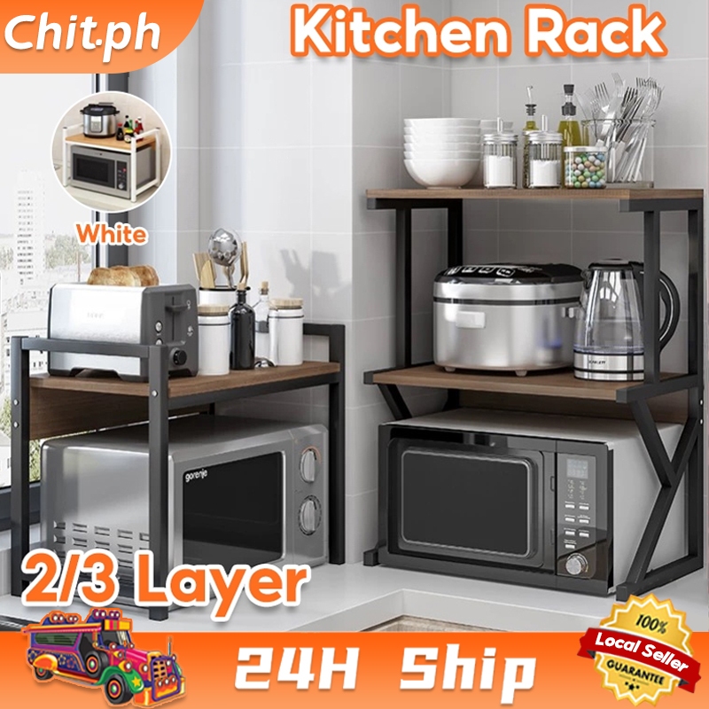 CHIT 2/3 Layer Oven Microwave Rack Kitchen Storage Rack Strong Load ...