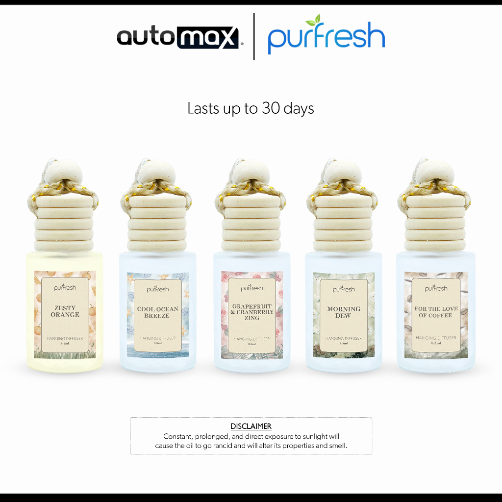 Purfresh Hanging Diffuser Home, Office, Car - Ocean Breeze, Coffee ...