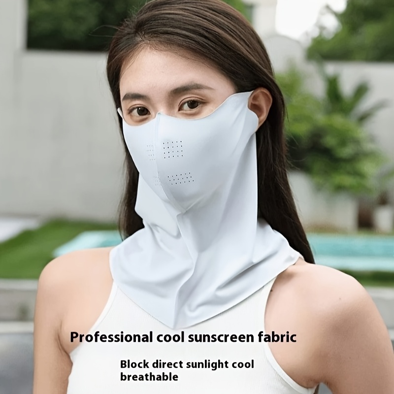 Sari Sunscreen Face Mask for Women Ice Sliky Fiber Fabric Protection ...