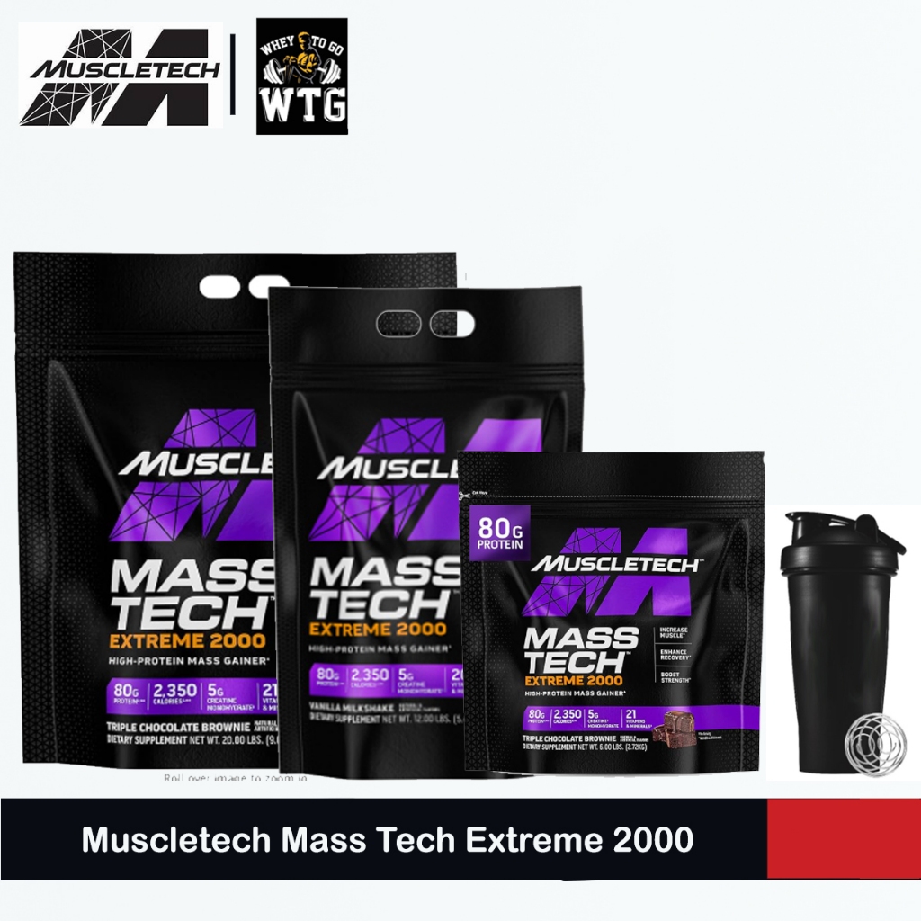 Muscletech MassTech Extreme 2000 6 lbs, 12 lbs or 20 lbs | Shopee ...
