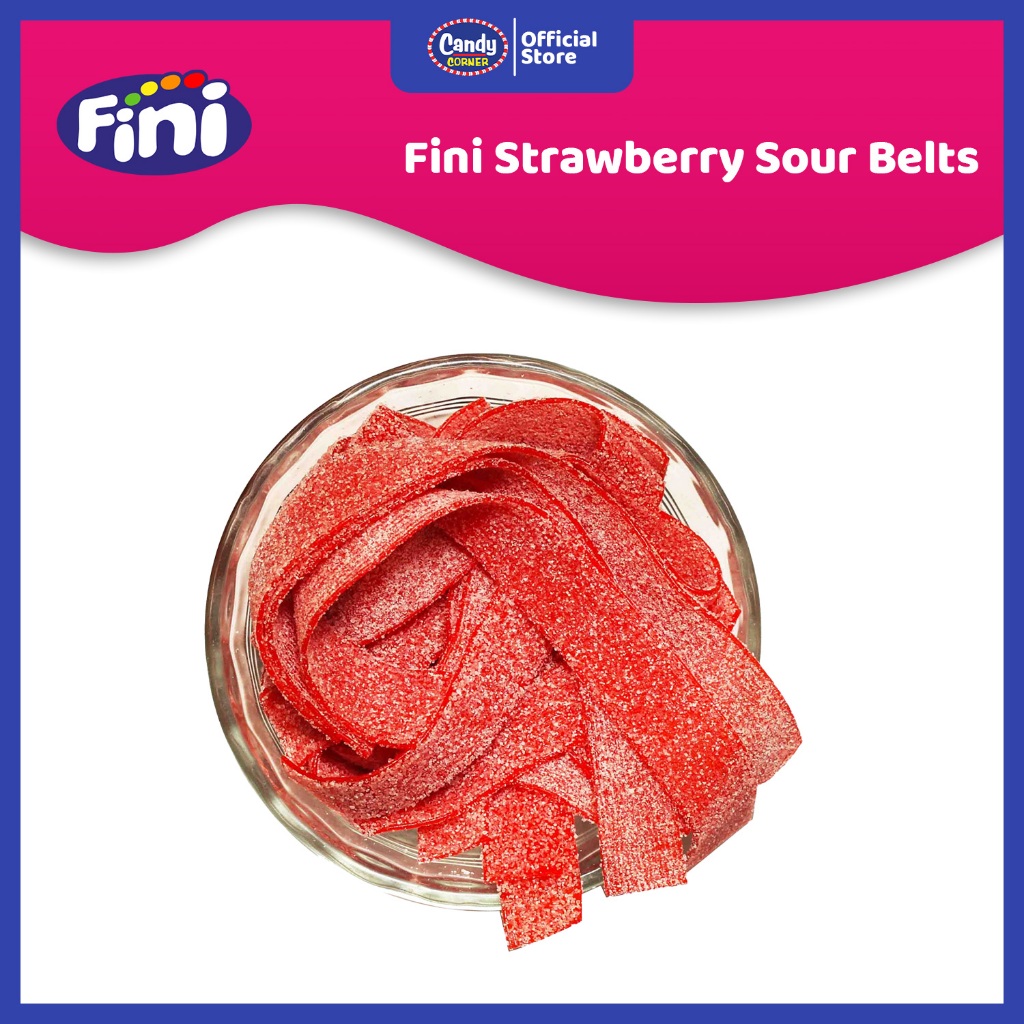 Fini Strawberry Sour Belts Gummy 150g | Shopee Philippines