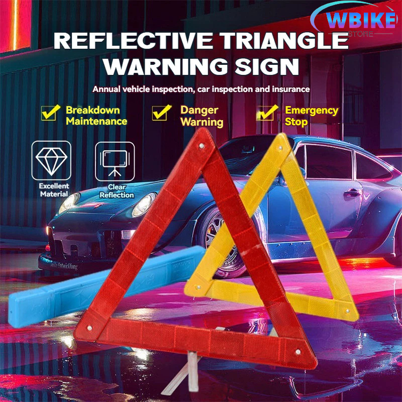 2Pcs Set Reflective Triangle Emergency Early Warning Device for Road ...