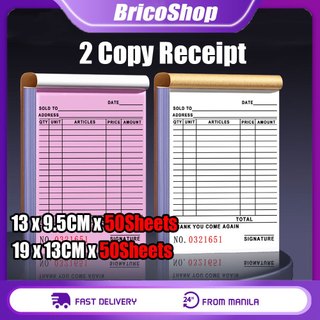 2 Copy 50 Sheet Sold Business Delivery Note Carbonized Resibo Receipt ...