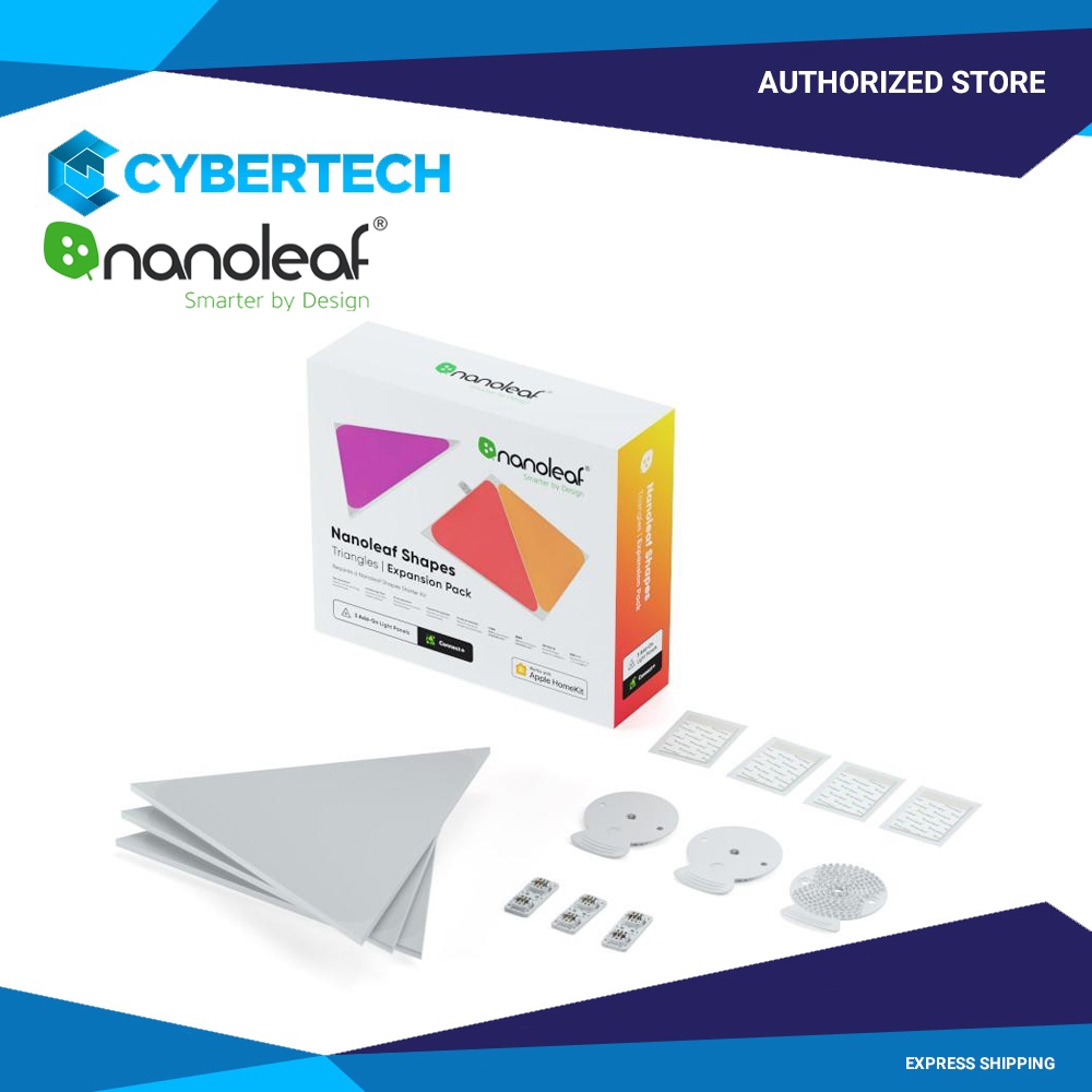 Nanoleaf Shapes - Triangles Expansion Pack WiFi & Thread Smart RGBW 16M ...