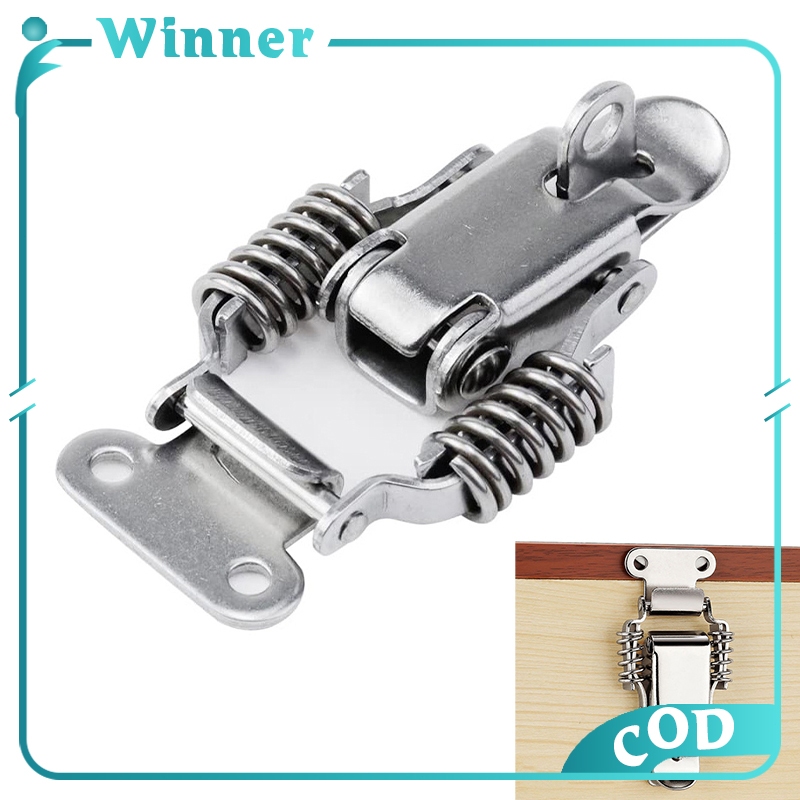 Stainless Steel Spring Locking Cabinet Boxes Toggle Hasp Latch With ...