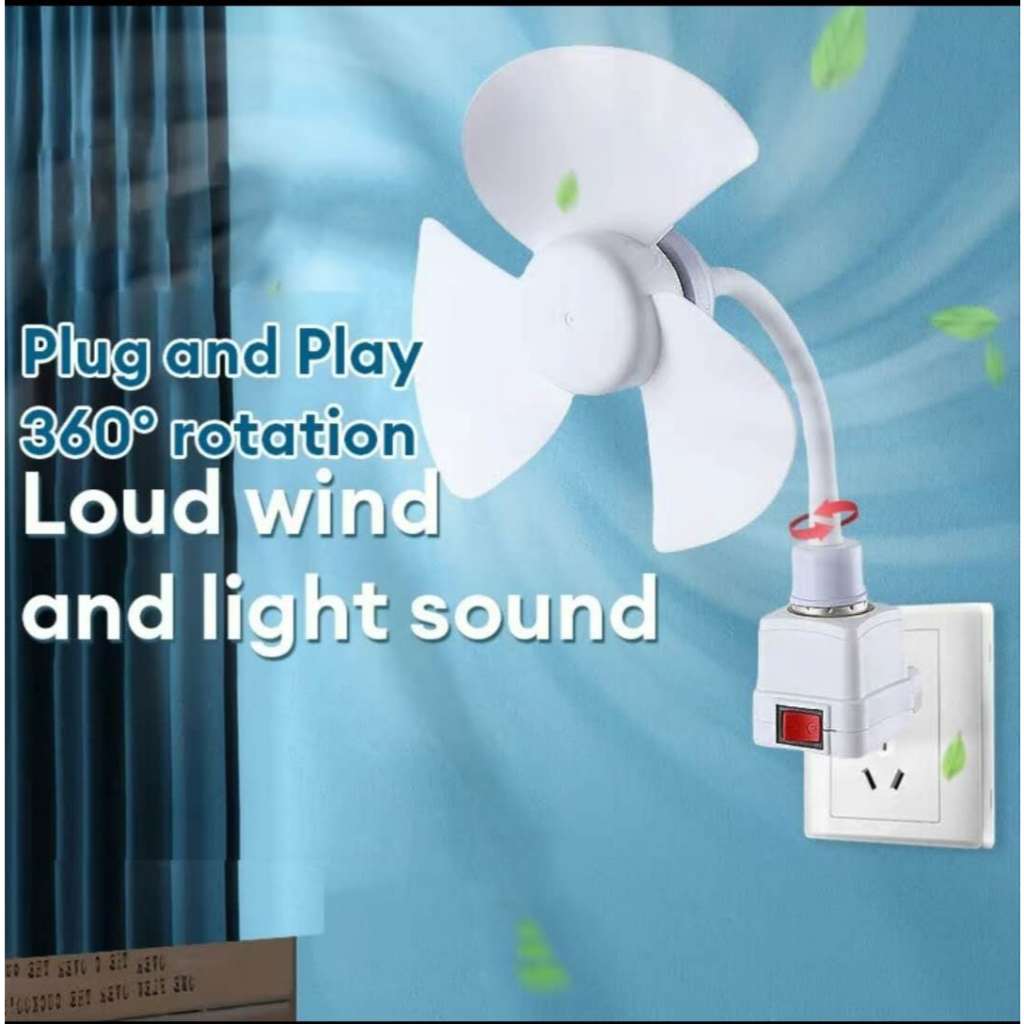 Cross-bordernew E27 screw-mouth mini fan with high wind power hanging ...