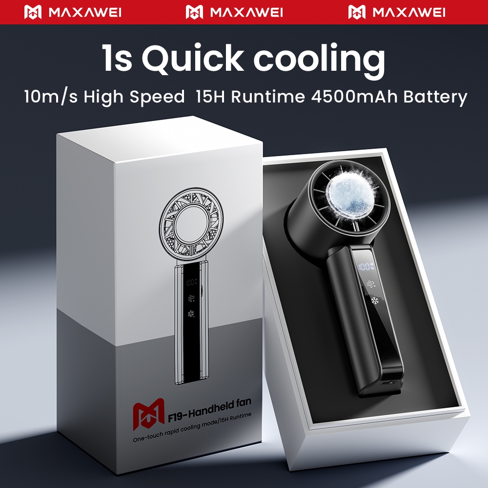 MAXAWEI F19 Mini Fan Cooling Effect Handheld Fan 15000RPM High Speed ...