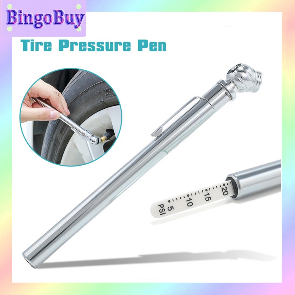 Pencil Tire Pressure Gauge Stainless Steel Car Tyre air pressure Test ...