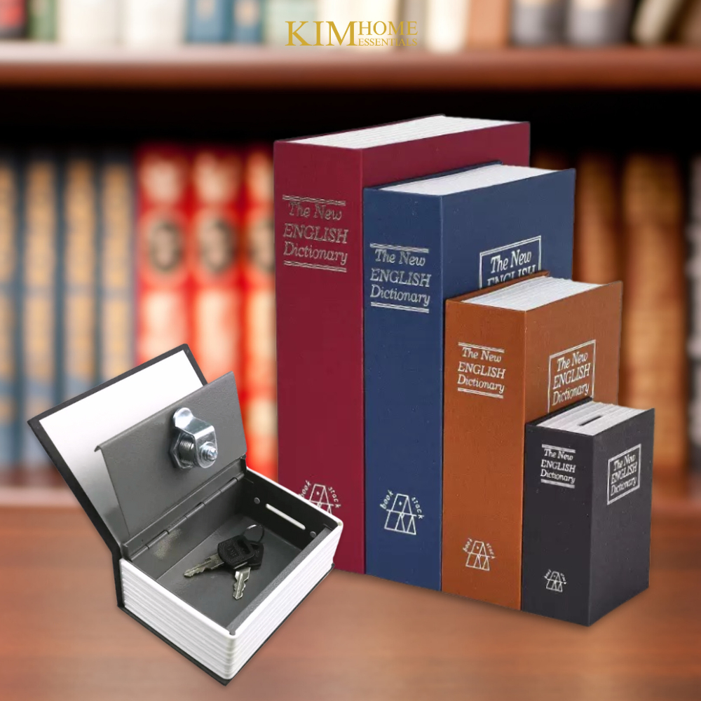 KIMHOME english dictionary hidden safety box with key lock secret ...