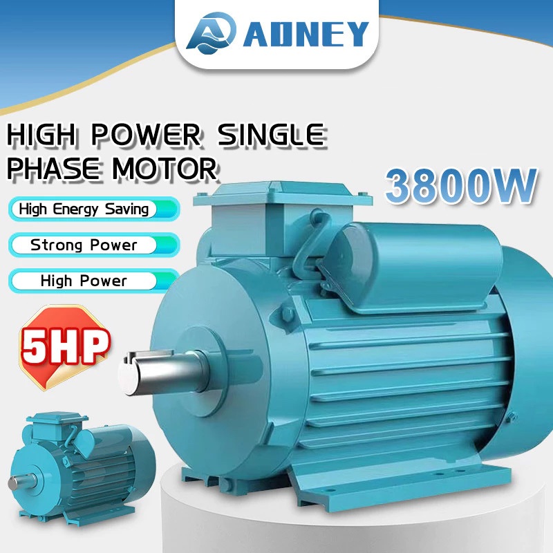 Single Phase Motor 3800W Electric Induction Motor (Copper Motor) 220V ...