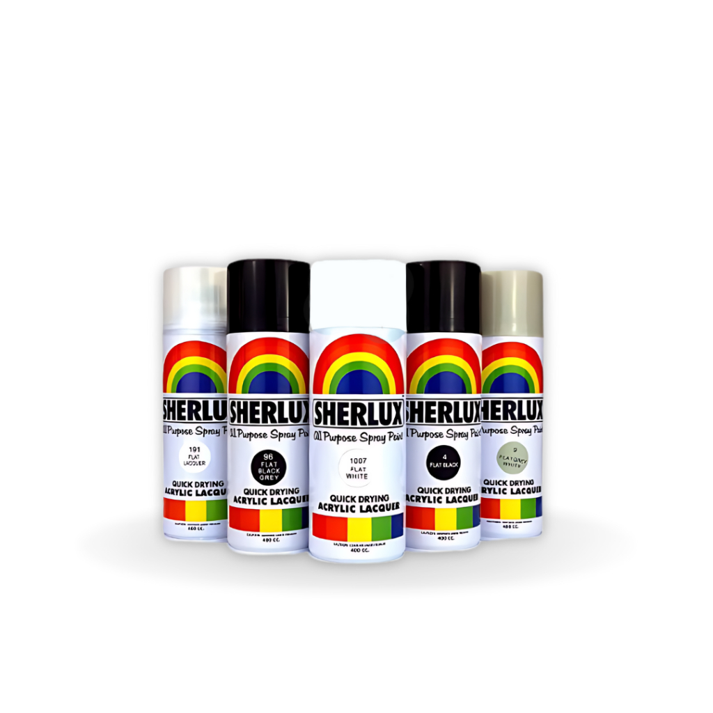Sherlux All Purpose Spray Paint - Quick Drying Acrylic Lacquer Flat ...