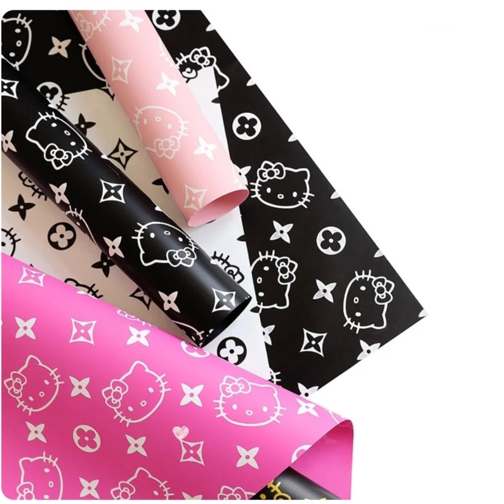 Bouquet wrapper Hello Kt Cat Korean Waterproof Flower Wrapping Paper ...