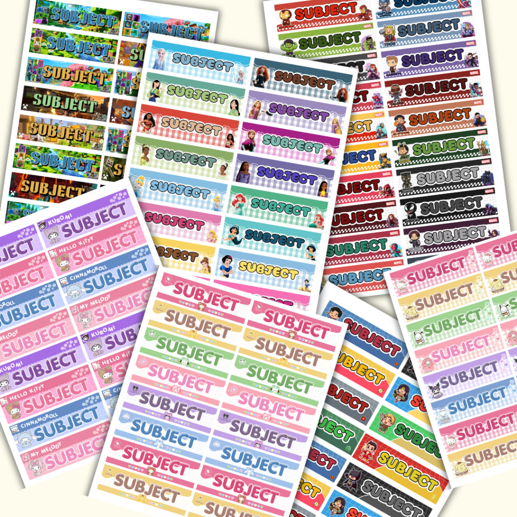 Personalized SUBJECT Sticker Label for School | Shopee Philippines