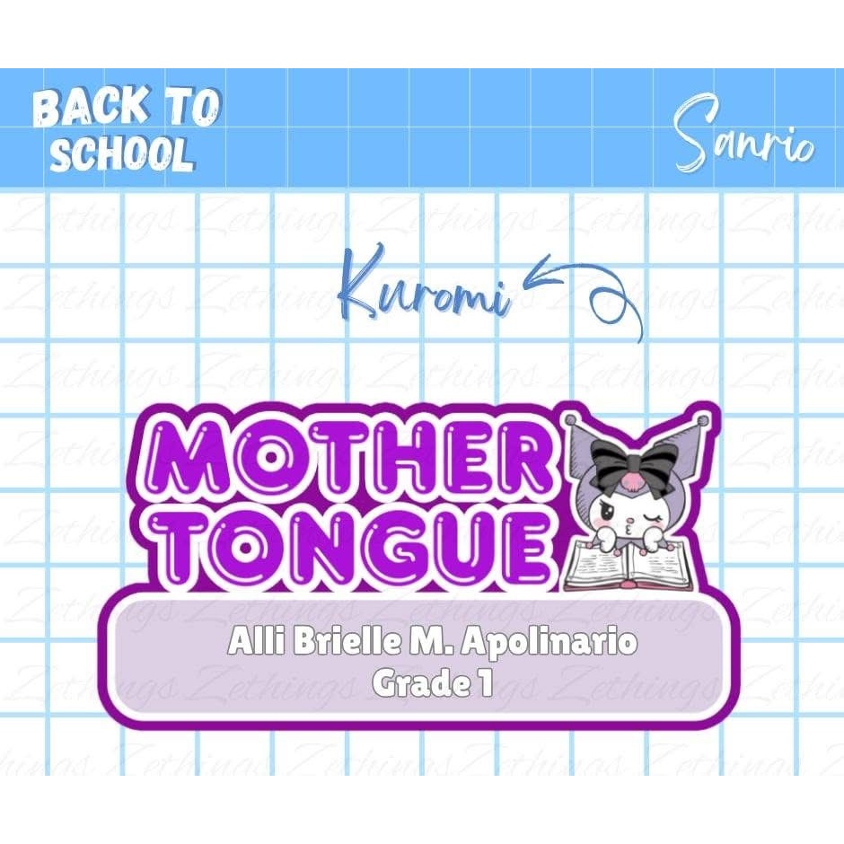 Subject Label Sticker | Subject and Name Character Design | Shopee ...