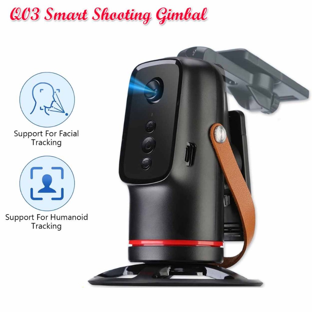 Q03 Auto Tracking Phone Holder 360° Rotation Phone Camera Mount Smart ...