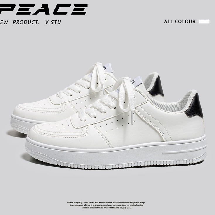 Korean Men Shoes White Color Shoes for Men Casual Rubber Sneakers Anti Slip  Sports Shoes size 39-45