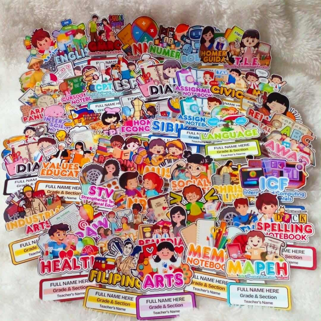 Subject Sticker Set with or without Photo Top | Shopee Philippines