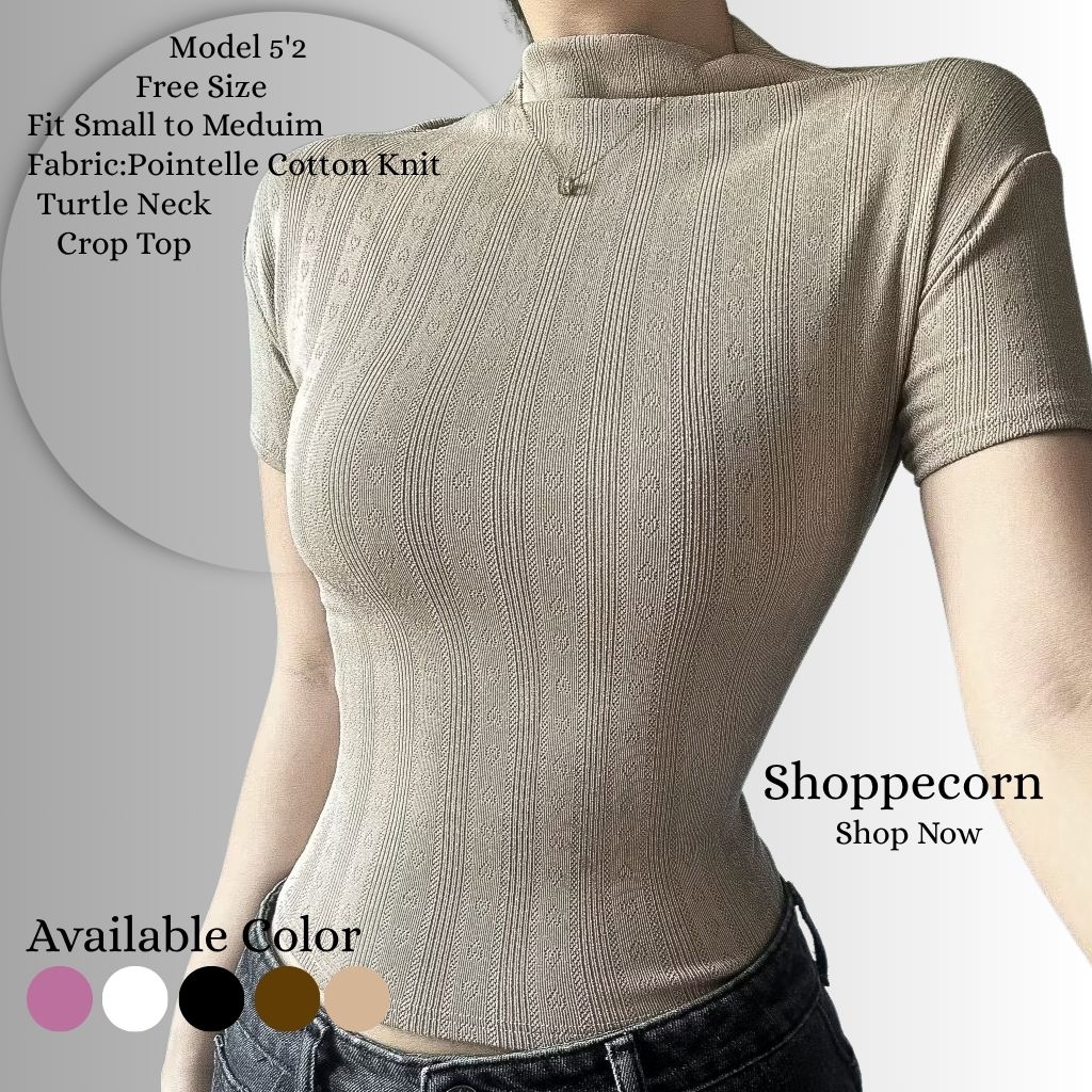 POINTELLE TURTLE NECK KNIT STITCHED IN TIME