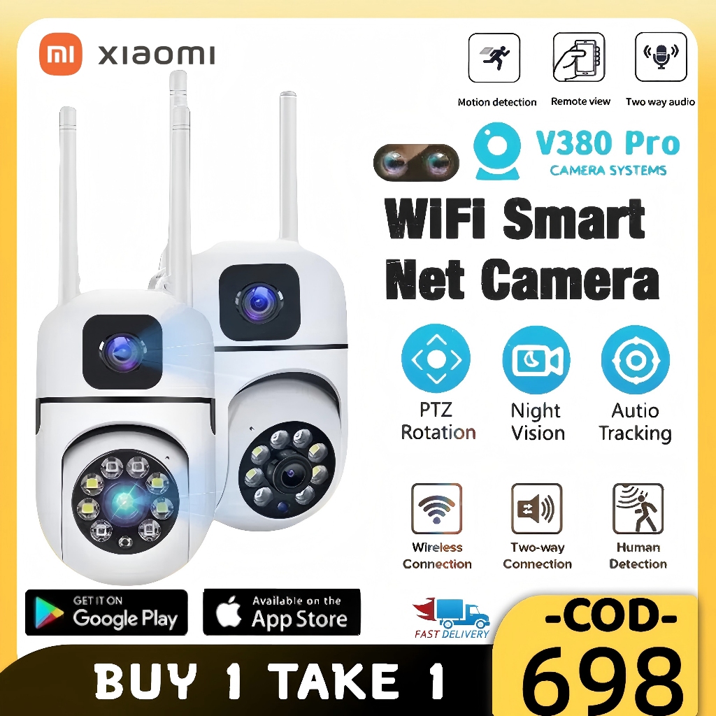 BUY 1 TAKE 1 XIAOMI V380 Pro CCTV Camera 5K Dual Lens Outdoor ...