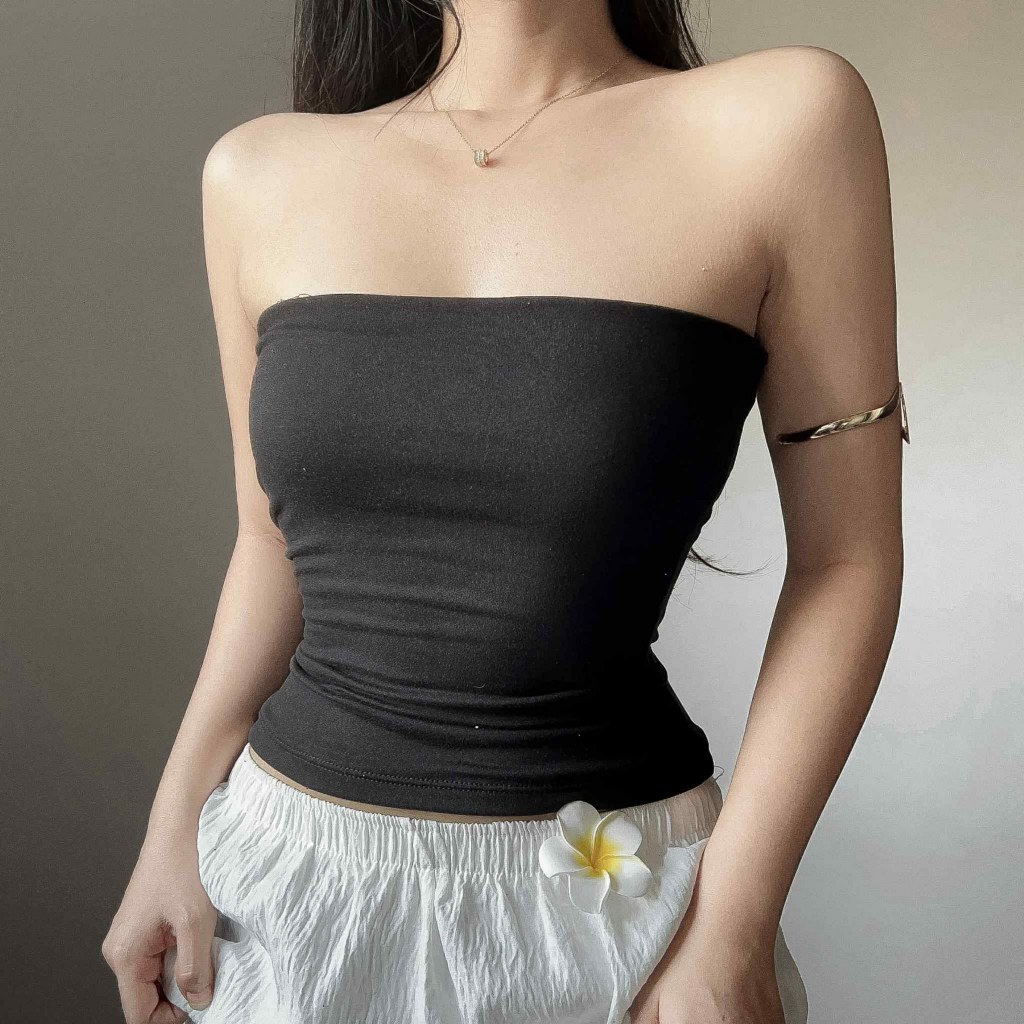 Danielle Tube Double Lining Basic Cotton Casual Plain Top For Women ...