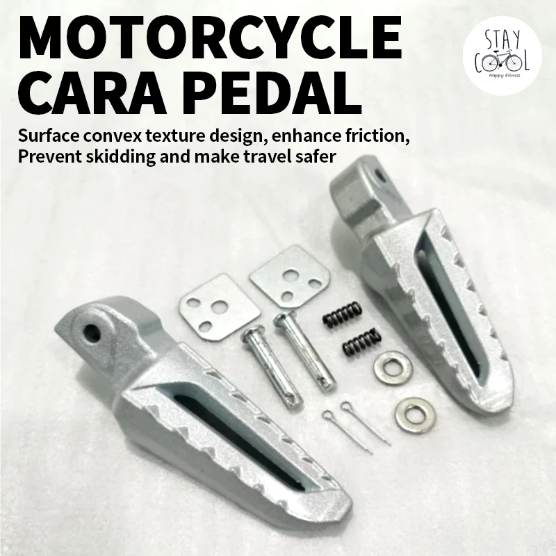 2PCS Motorcycle Alloy Footrest Click V2 V3 / Beat Fi V2 V3 Footrest ...