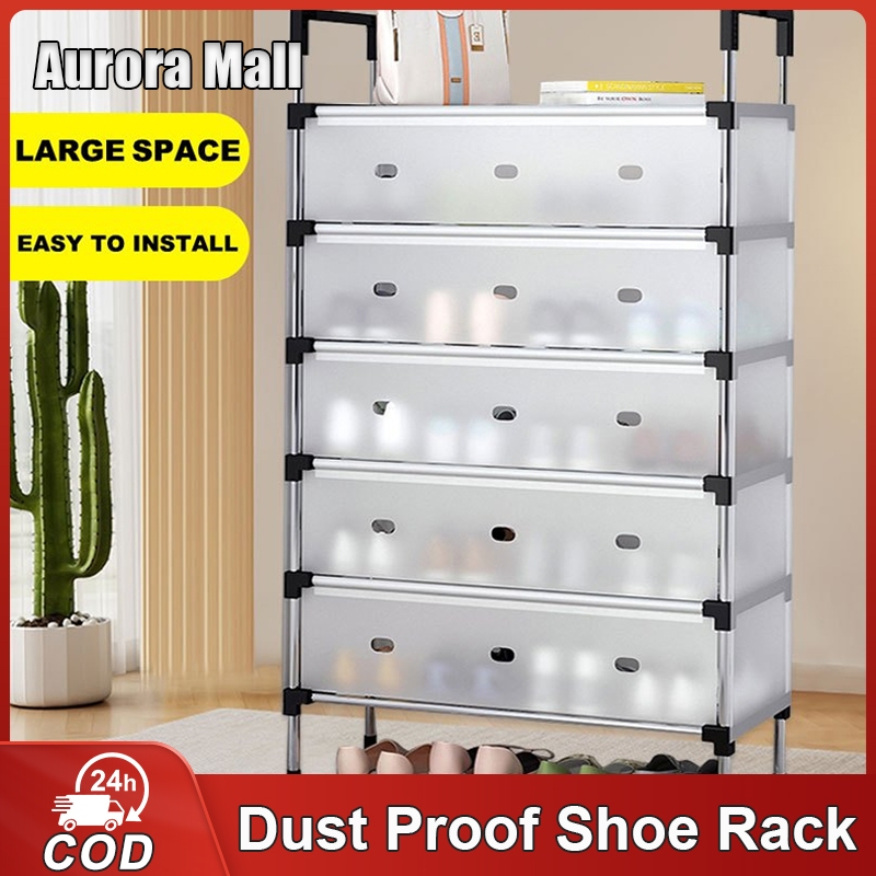 Aurora 4/5/6/7 Layers Shoe Rack Organizer With Cover Heavy Duty ...