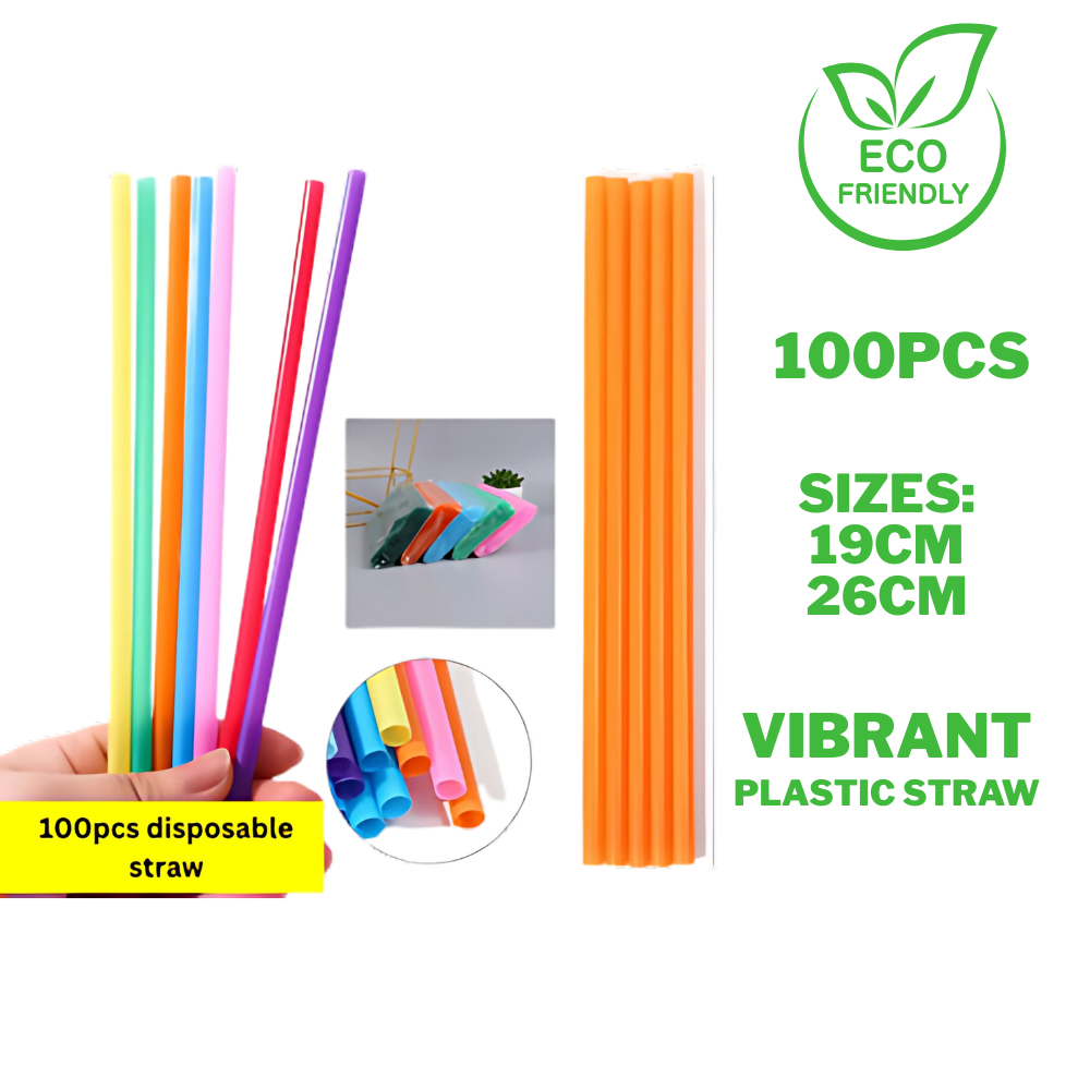 vibrant disposable plastic straw/ ideal for soda's , juice's ...