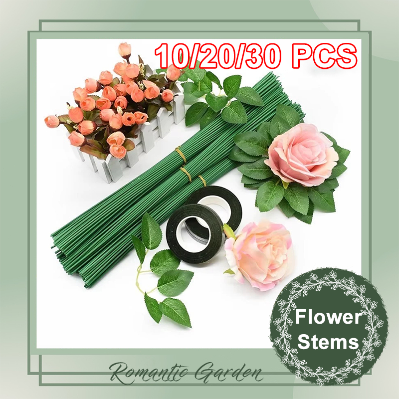 Flower Iron Wire Flower Bamboo Stick DIY Artificial Flower Making ...