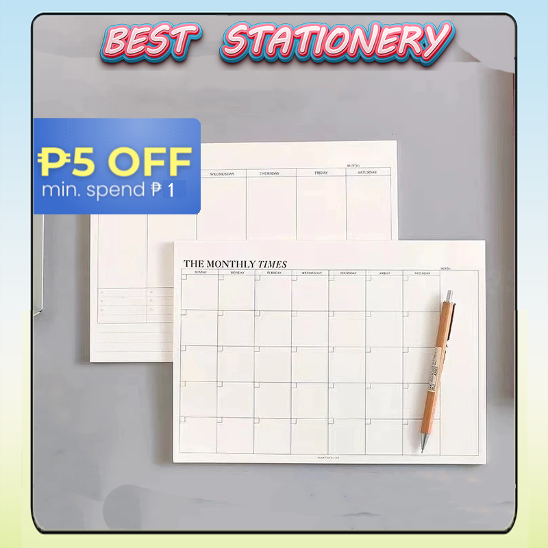 Tearable monthly weekly plan self-clocking calendar schedule book ...