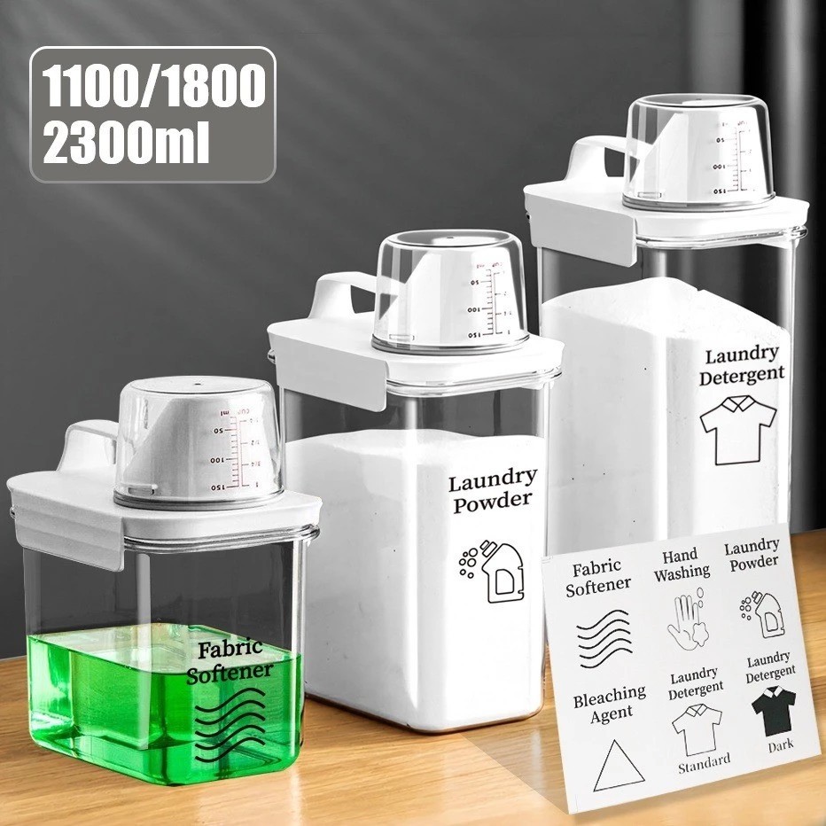 Laundry Detergent Transparent Bottle Liquid Soap Container Washing ...