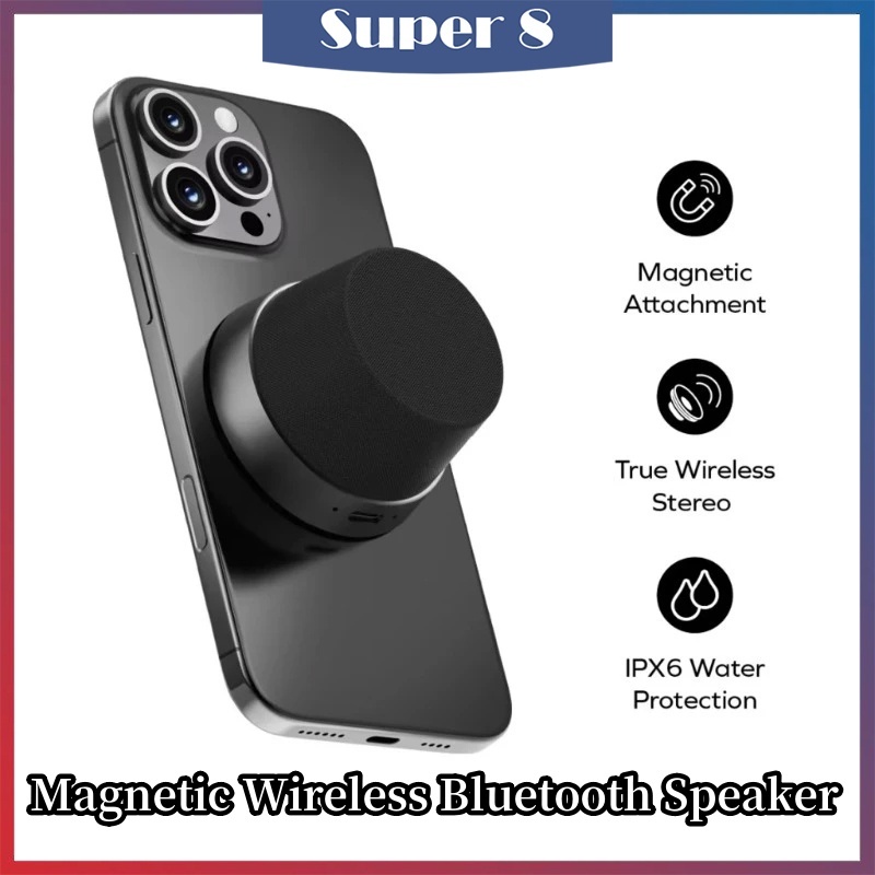 Magnetic Wireless Speaker Portable Magnetic Phone Stand Mini Bluetooth ...
