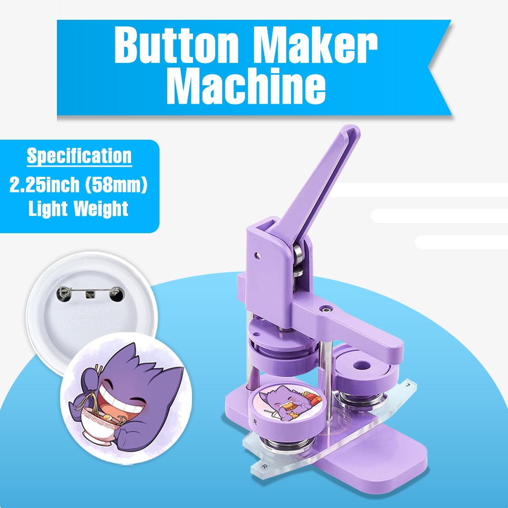 Portable Button Maker Machine DIY Pin Button Badge Punch Press Badge ...