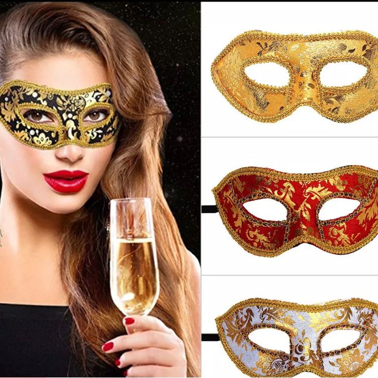 Womens Mens Masked Mask Venetian Style Velvet Masquerade | Shopee ...