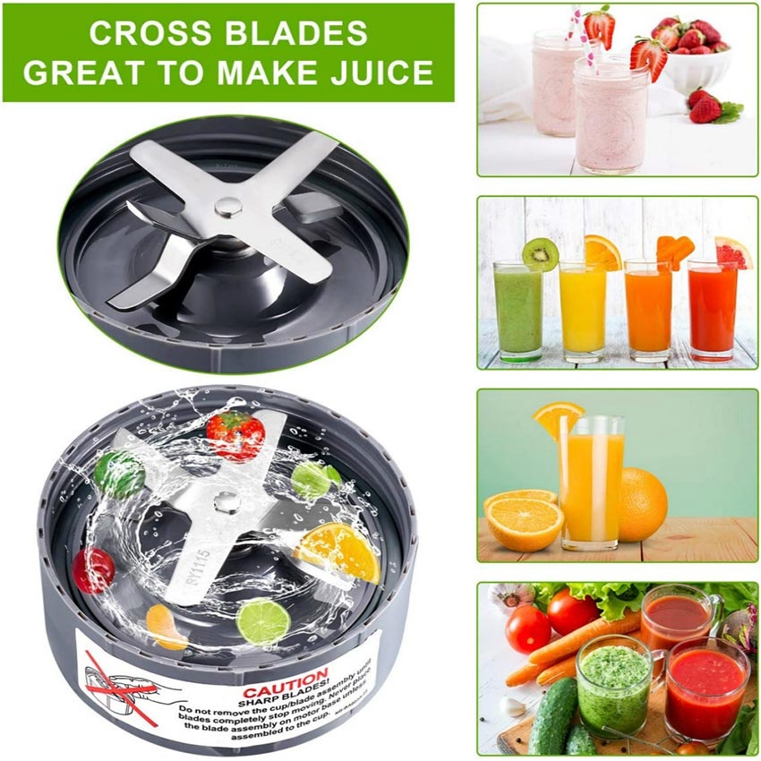 600W OR 900W NutriBullet Replacement Cross Blender Extractor Stainless ...