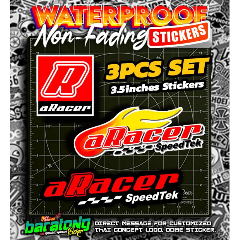 aRacer Sticker Set | Waterproof Scratchproof Vinyl Sticker | Shopee ...