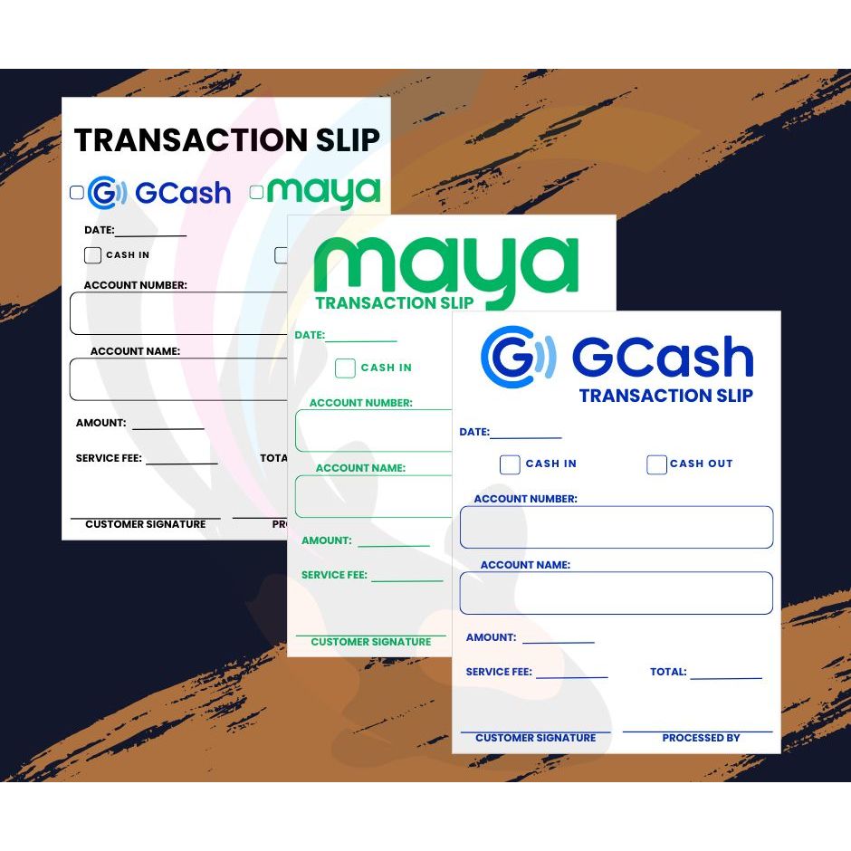 GCash Paymaya Transaction Slips | Shopee Philippines