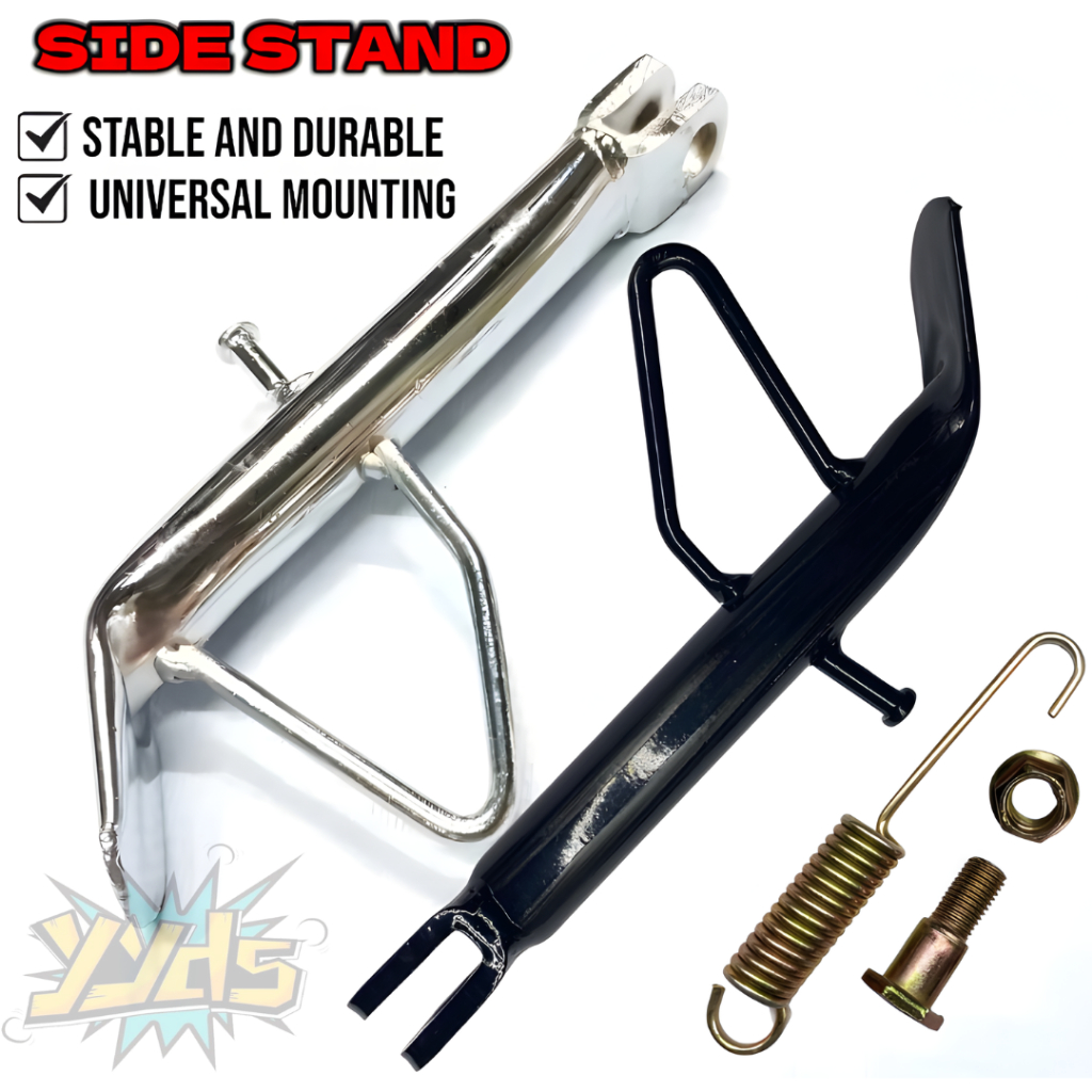 Universal Side Stand Silver/Black 16cm 20cm Full Alloy With Bolts high ...