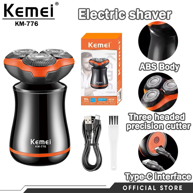 Kemei Mini Portable Upgrade 3D Floating Blade Rechargeable Electric ...
