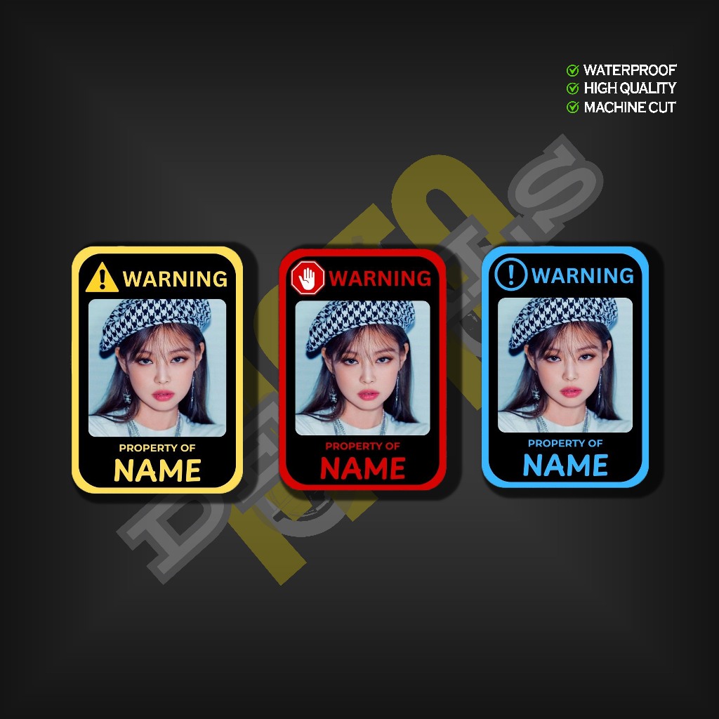 Personalized WARNING STICKER - High Quality Waterproof Sticker | Shopee ...