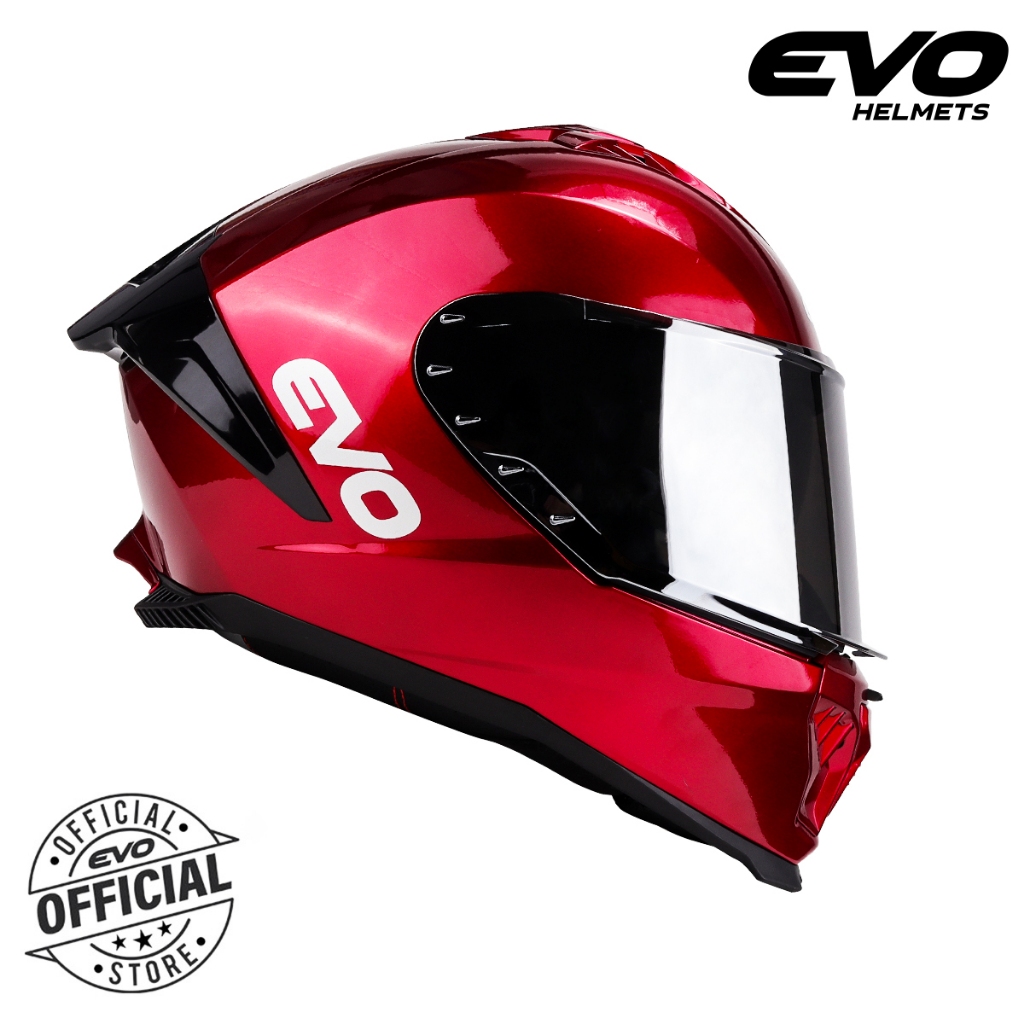Red Evo Helmet Dual Visor Price EVO SR-X Plain Full Face Dual