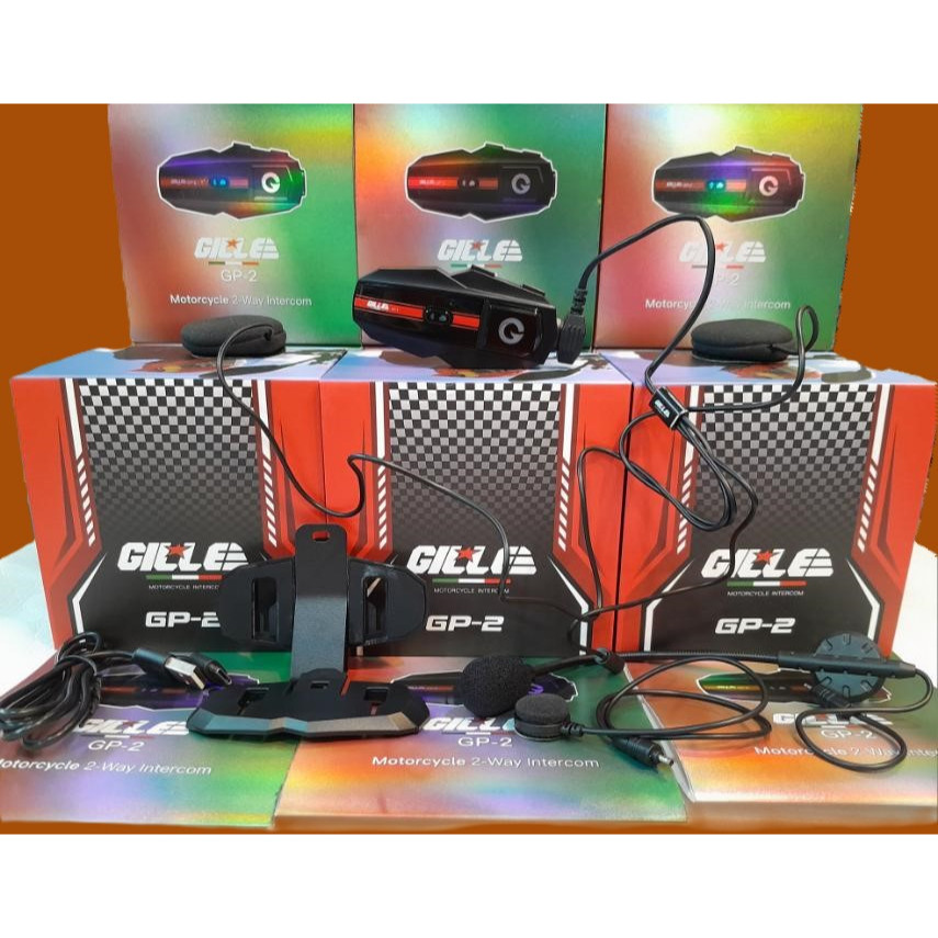 1piece Gille GP-2 Motorcycle 2-way Intercom Headset Bluetooth 1300180 ...
