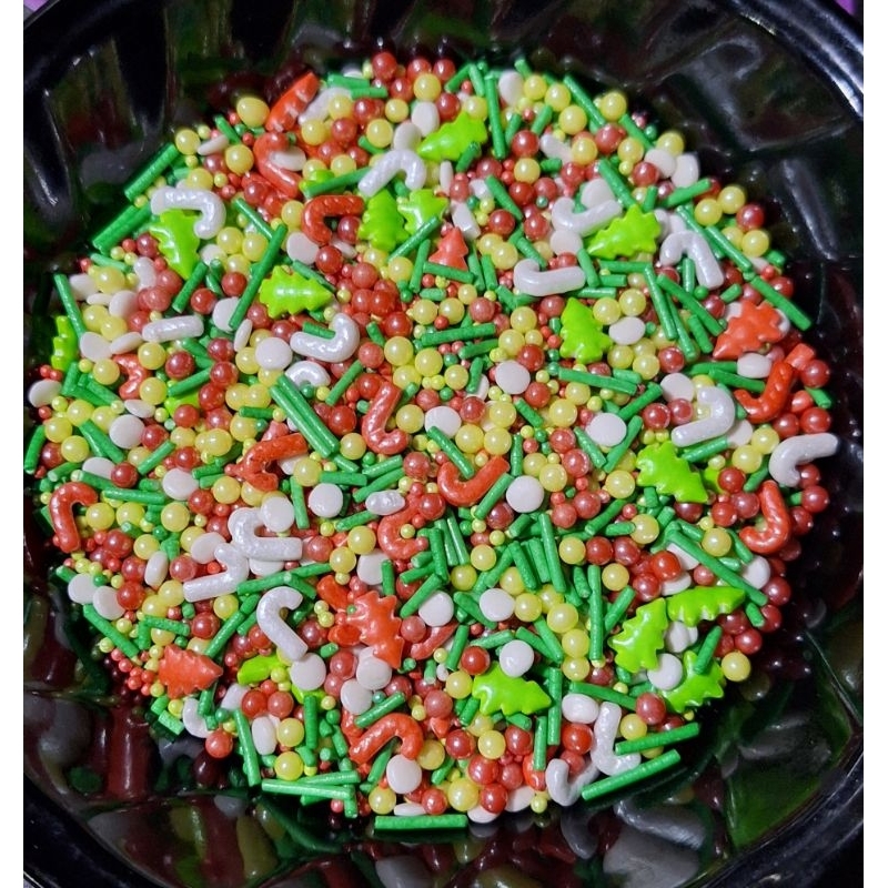 XMAS TREE & CANDY CANE CANDY SPRINKLE TOPPER | Shopee Philippines