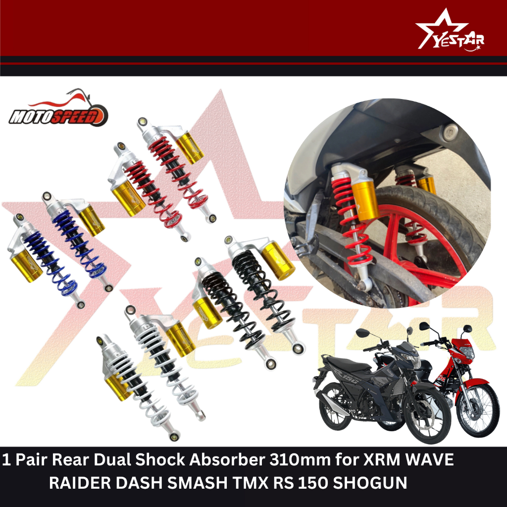 1 Pair Rear Dual Shock Absorber 310mm for XRM WAVE RAIDER DASH SMASH ...