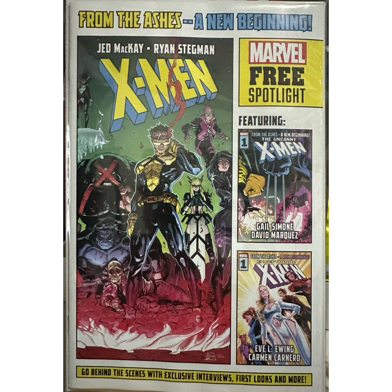 X-MEN: FROM THE ASHES SAMPLER 1st appearance Bronze Marvel Comics ...
