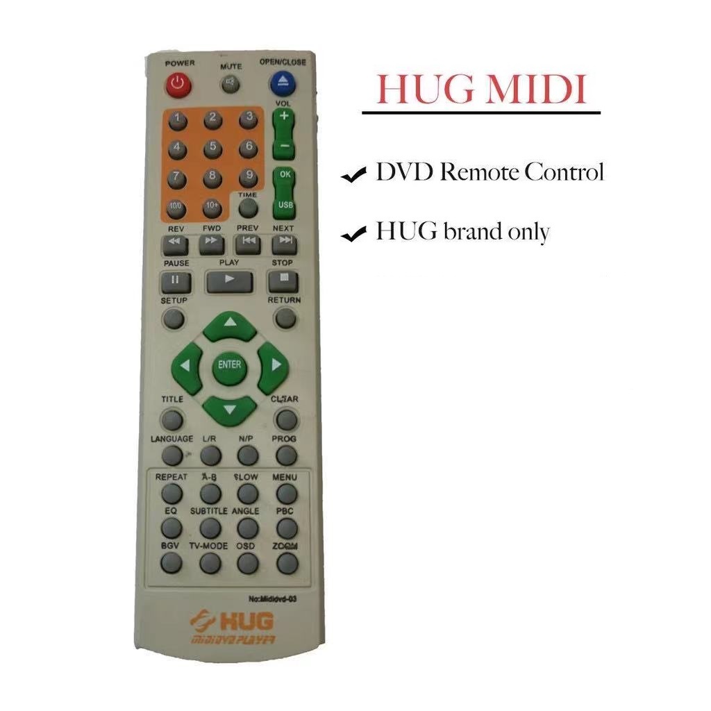 HUG MIDI DVD Player Remote Control | Shopee Philippines