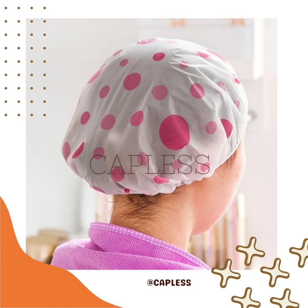 Shower Cap with design for showering with wetting your hair bathroom ...