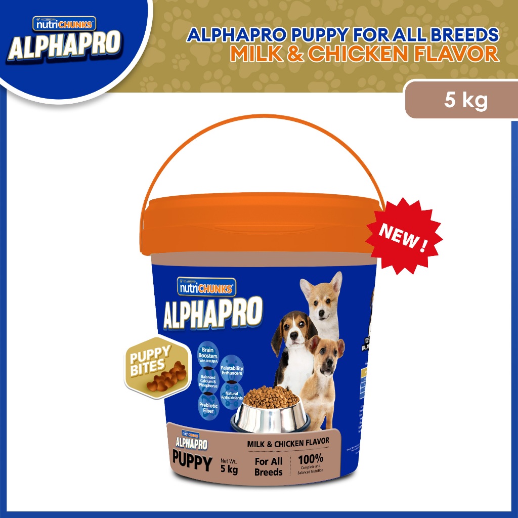 ALPHAPRO Puppy Bites Milk and Chicken 5kg | Shopee Philippines