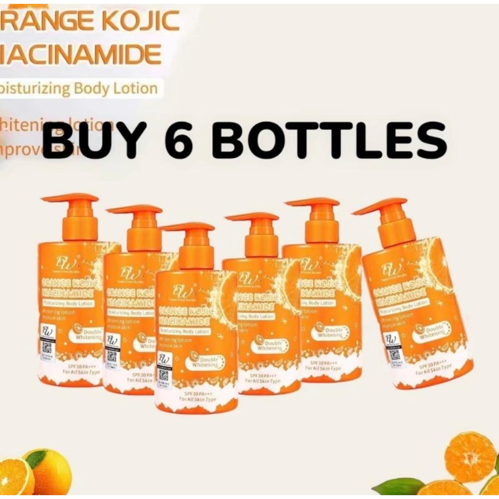 6 BOTTLES KOJIC NIACINAMIDE Whitening Lotion 300ml Hydrating Fragrance