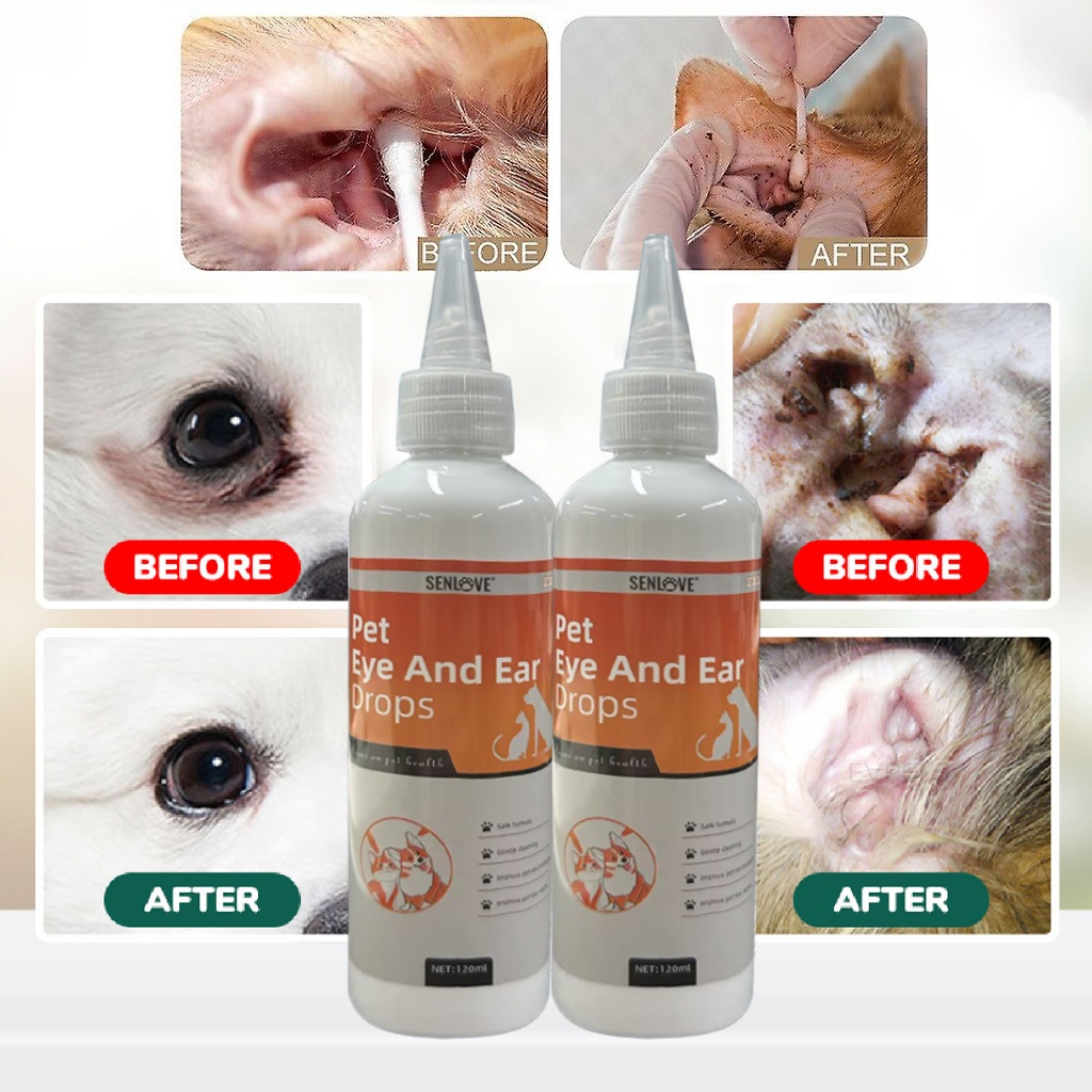 SENLOVE eye drops for dog Ear Drops For Dog 2 In 1 Function For Pets ...