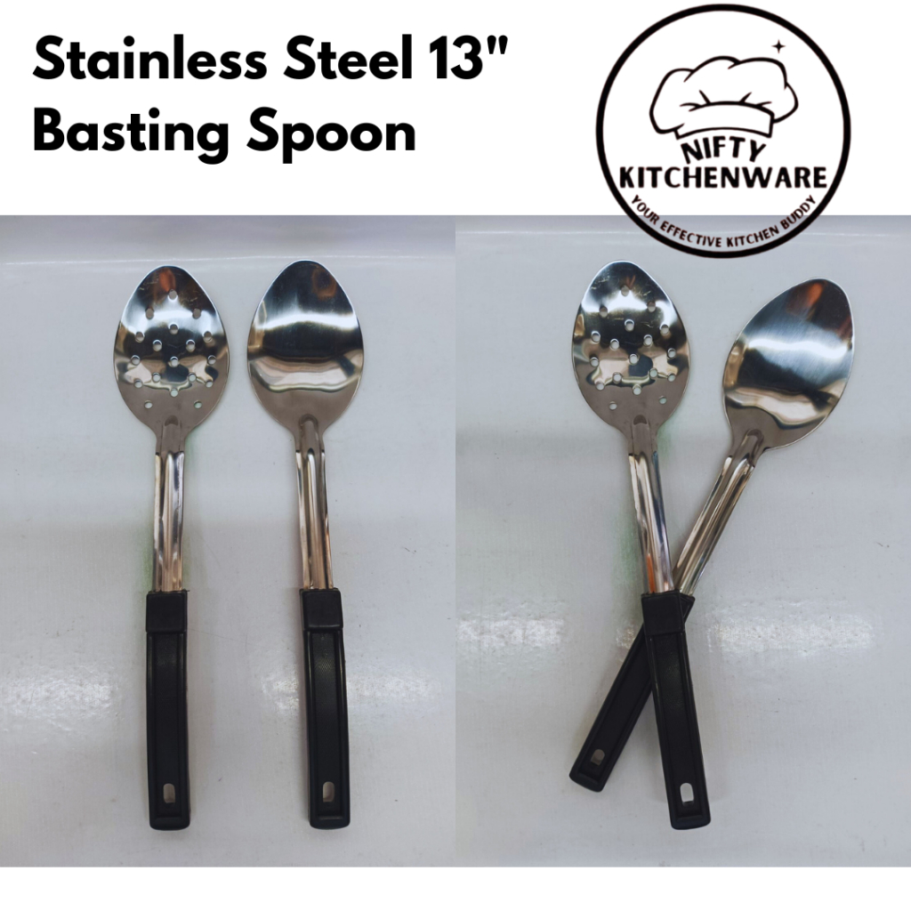 Stainless Steel Basting Spoon 13 inches | Shopee Philippines